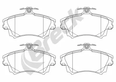 21983 00 701 10 BRECK Комплект тормозных колодок, дисковый тормоз 21983 00 701 10 BRECK Комплект тормозных колодок, дисковый тормоз